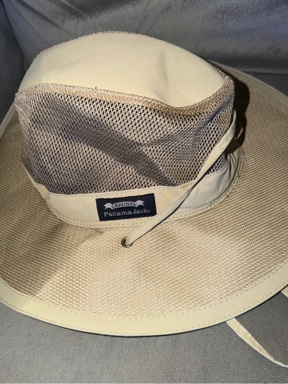 Panama Jack Men's Natural/Tan Mesh Safari Hat hunting shade outdoors